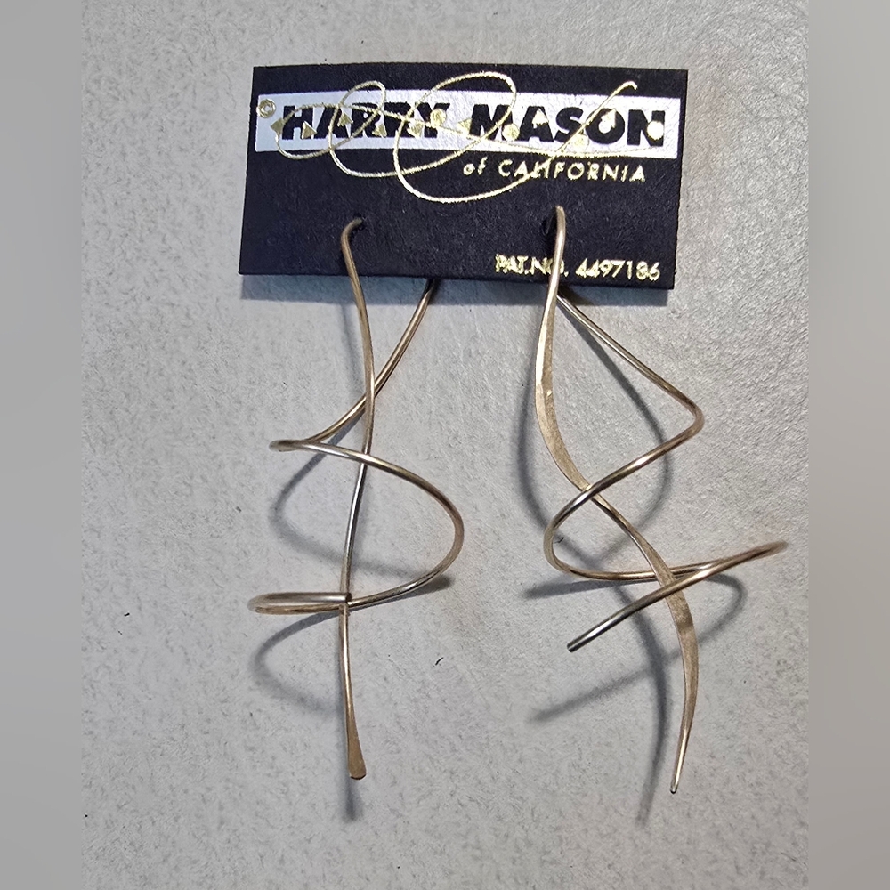 14k Gold Spiral Earrings by Harry Mason